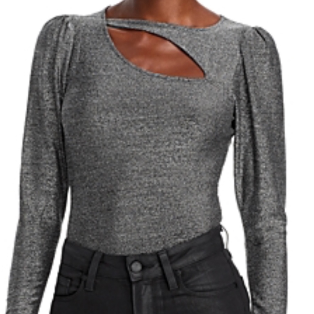 N:PHILANTHROPY   Delia Womens Metallic Cut Out Pullover Top